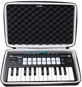 LTGEM EVA Hard Case for Novation Launchkey Mini 25-Note USB Keyboard MK2 Controller - Travel Protective Carrying Storage Bag