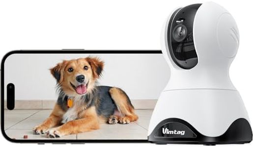 VIMTAG 2.5K Indoor Camera, 360° Pet Camera, 5G/2.4G WiFi Baby Monitor with Phone App, Speaker & Audio for Dog Cat Nanny Home Security, Motion Tracking, Smart Dection, Night Vision, SD/Cloud Storage