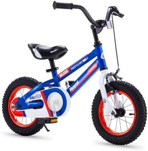 RoyalBaby Galaxia Kids Bike Toddlers 12 Inch Wheel Bicycle Beginners Boys Girls Ages 3-4 Years, Kickstand, Blue