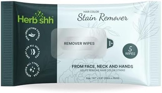 Herbishh Hair Color Stain Remover Wipes – Gentle Formula for Dye Cleanup – Easy Clean Hair Color Remover Wipes for Skin – Travel Pack With 5 Wipes – Safe and Skin-Friendly (5 Wipes, 1 Count)