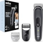 Braun Series 5 Body Groomer/Intimate Shaver for Men, Body Care and Hair Removal for Men, for Chest, Armpits, Comb Attachments 3-11 mm, 100 Minutes Runtime, BG5350