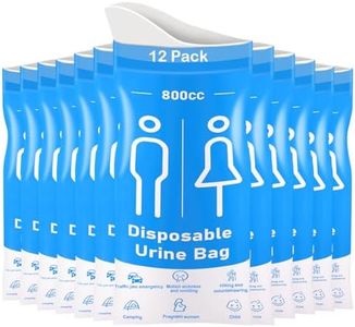 Disposable Urine Bags, 12 Pcs 800ML Pee Bags for Travel for Women/Men, Emergency Toilet for Car and Vomit Bags, Unisex Urinal Bag Suit for Travel, Camping, Traffic Jams, Pregnant, Adult, Patient, Kids