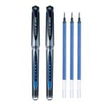 uni-ball Signo 0.1mm UM153S & UMR-10 Gel Pen - Refill Combo | Blue Ink, 2 Pcs Pens with 3 Pcs Refills