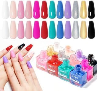 SUPWEE Regular Nail Polish Set 12 Colors Quick Dry Nail Polish Air Fast Dry High Glossy Effect Smooth Application Nails Easily DIY Manicure Salon Home DIY Gifts for Beginner