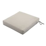 Classic Accessories Ravenna Square Outdoor Patio Seat Cushion, Mushroom, 23" W x 23" D x 5" T