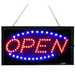 FITNATE LED Open Sign, 19x10 inch (48x25cm) 2 Modes Flashing & Steady Light, Open Sign for Business Advertisement Board Electric Display Board for Business, Walls, Window, Shop, Bar, Hotel