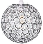 Klass Home Large 25cm Ball Shape Light Shade | Lamp Shade Chandeliers Ceiling Light | Acrylic Crystals with Chrome Finish Pendant Light Shade | Ceiling Light Shade for Living Room | Bedroom | Kitchen