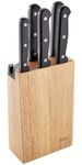 Judge Kitchen Knife Set Block with Knives and Knife Sharpener - 5 Piece Quality Stainless Steel, Razor Sharp Blades, Full Length Riveted Handles