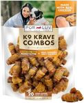 Pur Luv Dog Treats, K9 Kraves Rawhide Free Bone Dog Treat, Peanut Butter Flavor, Made with Real Peanut Butter and Chicken, 20 Count, Healthy, Easily Digestible, Long-Lasting, High Protein