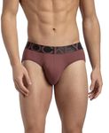 Jockey IC27 Men's Tactel Microfiber Elastane Stretch Solid Brief with Moisture Move Properties_Wild Ginger_L