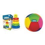 Little's Cotton Junior Ring (Multicolour) & Baby Softball Ball (Multicolour),Small