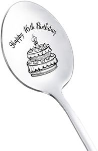 16 Birthday Gifts Spoon for 16 Year Old Girls Boy Happy 16th Birthday Spoons Gifts for Son Friends 16 Yrs Old Birthday Gifts for 16 Year Old Girl Boy Birthday Gift Ideas Spoon