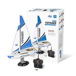 PLAYSTEAM Voyager 280 RC Controlled Wind Powered Sailboat in Blue - 17.5" Tall