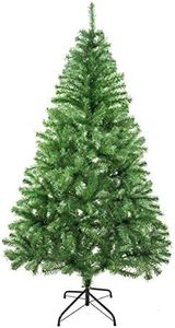 Solagua Árbol de Navidad Artificial Abeto de Hoja Espumillón 120-210cm Arboles C/Soporte Metálico (Verde Brillo, 180cm 477Tips)