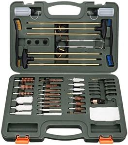 BOOSTEADY Gun Cleaning Kit Universal Rifle Shotgun Pistol Cleaning Kit with Lightweight Organized Carrying Case Gun Cleaning Supplies Gun Cleaner Bottle Plastic Jags and Tips Green Case