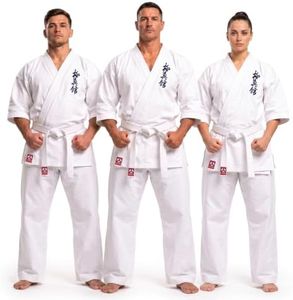 Victorbudo USA 10oz Kyokushin Kan Karate Unifrom Kids gi & Adult Martial Arts uniform Unisex Karate Gi White Color Size 0-8