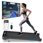 WELLFIT 8% Incline Walking Pad Treadmill,300+ lbs Capacity & Voice Controlled,3.0HP Low Noise Standing Under Desk Treadmills for Apartment Office Home,Works with Apps & Remote,No Installation