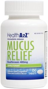 HealthA2Z® Mucus Relief | Guaifenesin 400mg | Immediate Release | No Benzene | Expectorant (150 Counts)