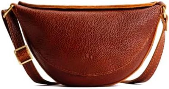 Portland Leather Goods Koala Sling Bag – Leather Sling with Top Magnetic Closure, Interior Pocket & Adjustable Strap – Handmade from the Finest Full-Grain Hides – Small, Nutmeg