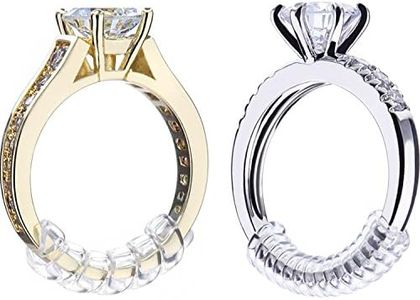 8 Piezas Ajustador de Talla de Anillo Protector de Anillo con Paño de Pulido de Joyería para Anillos Sueltos, 2 Tamaños, 2 mm/ 3 mm