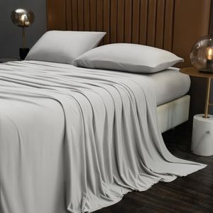 LLanCL Cooling Blankets for Hot Sleepers - Lightweight Breathable Skin-Friendly Thin Throw Blanket with Double Sided Cool Silky Effect for Summer, Bed, Sofa, Nap(Queen Size 96" x 90" Grey)