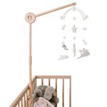 Sasa Baby and Toddler Crib Mobile Arm - Wooden Mobile Arm, Strong Hold Anti Slip Attachment Clamp for Sturdy Mobile Hanger, Mobile Hanger for Crib Nursery Decor Girls Boys, 100% Beech Wood, 30 inches