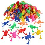 Playbees Mega Pack of Jump n Leap Frog Toys - 144 Pack - 2 Inch - Assorted Colors Jumping Passover Plastic Frogs for Bible Story Toys, Endless Fun Party Favors, Goody Bag Fillers, Classroom Prize