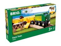 BRIO World 33404 - Farm Train - 5 Piece Wooden Toy Train Set for Kids Age 3 and Up