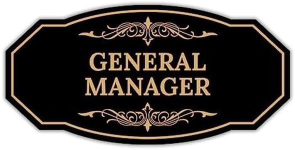 Signs ByLITA Victorian General Manager Graphic Sign (Black Gold) - Medium