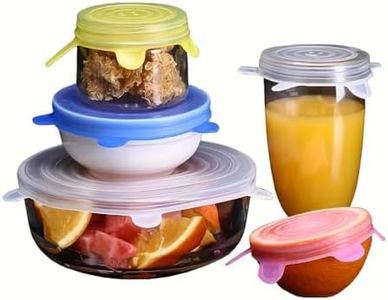 Silicone Stretch Lids Set, 6 Sizes, Reusable Food Storage Covers for Bowls, Fruits and Containers (transparency)