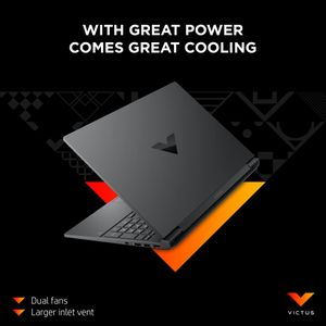 HP Victus 15.6" Gaming Laptop – Ryzen 7, RTX 3050, 8GB RAM, 512GB SSD, Silver