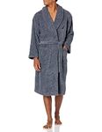 Nautica Men's Long Sleeve Cozy Soft Plush Shawl Collar Robe, Navy (Kr06f7), One Size