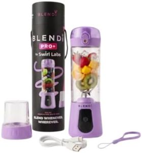 BLENDi Pro+ Portable Blender (17.5oz, Purple) – Powerful Ice Crushing 120W Motor, USB-C Rechargeable, Cordless Personal Blender Smoothies, Shakes & More – BPA-Free, Self-Cleaning, Travel-Friendly