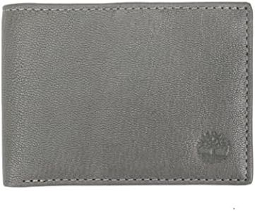 Timberland Men's Genuine Leather Passcase Security RFID Wallet, Charcoal