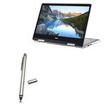 BoxWave Stylus Pen for Dell Inspiron 14 5000 2-in-1 (14 in) (Stylus Pen by BoxWave) - DualTip Capacitive Stylus, Fiber Tip Disc Tip Capacitive Stylus Pen - Metallic Silver