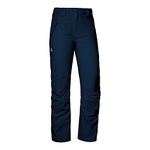 Schöffel Women's Weissach L Waterproof and Windproof Ski Trousers, Warm Snow Trousers with Reinforcement Against Ski Edge Strikes and Snow Guard, Navy Blazer, 36