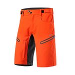 ARSUXEO Men's Cycling Shorts Loose Fit Bike Bottom with Moisture-Wicking Waistband 2006 Orange L