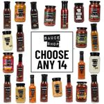 Sauce Shop Pick & Mix Pack | Choose Any 8 | 20+ Flavours Inc Buffalo Hot Sauce, BBQ, Chilli Jam, Tomato Ketchup and more...