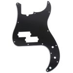 Musiclily Pro 13-Hole Modern Style P Bass Pickguard for 4 String American Precision Bass, 3Ply Black