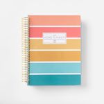 Home Planner 2025 (Stripe) | Work from Home Planner w/Stickers | Daily Checklist | Monthly Budget Worksheet | Monthly Calendar Layout | Vacation Checklist | Coil Binding | Poly Laminated Cover