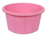 Kuber Industries Plastic Unbreakable Multipurpose Bath Tub/Washing Tub for Bathing 40 LTR.(Pink) 54KM3903