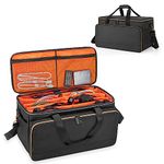 Trunab Travel DJ Cable File Bag with Detachable Divider & Padded Bottom, DJ Gig Bag with Padded Compartment for 15.6’’ Laptop, Perfect for Sound Equipment, DJ Gear, Musical Accessories-Patented Design