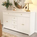 WoodArrow Contemporary Dresser Sideboard for Bedroom or Living Room, Measuring 48" L, 15.7" D, and 33.5" H (White)
