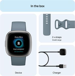 Fitbit Versa 4 Smartwatch – Waterfall Blue Fitness Tracker