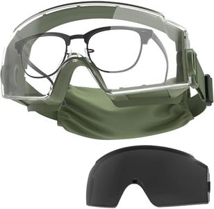 OneTigris Tactical Goggles Over Glasses, Anti Fog Tactical Eyeglasses, Safety OTG Goggles Protection with Interchangeable Len