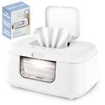 Jool Baby TinyBums Baby Wipe Warmer & Dispenser with LED Changing Light & On/Off Switch (White)