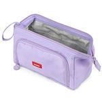 Mamowla Large Pencil Cases for Girls Super Big Pencil Case for Women Zipper Smoothy Pen Case Pouch Holder Stationery Organizer Duarable School Pencil Cases for Teenage Girls Boys Purple