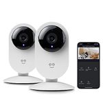 Geeni Glimpse Cameras for Home Security, Indoor Camera, Wireless WiFi Camera for Alexa and Google 2-Pack