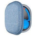 Geekria UltraShell Kids Headphones Case for Child On-Ear Headphones, Replacement Hard Shell Travel Carrying Bag with Cable Storage, Compatible with JBL JR300BT, JR 310BT Headsets (Blue)