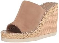 Vince Camuto Women's Brissia Raffia Wedge Sandal, Tortilla, 7.5